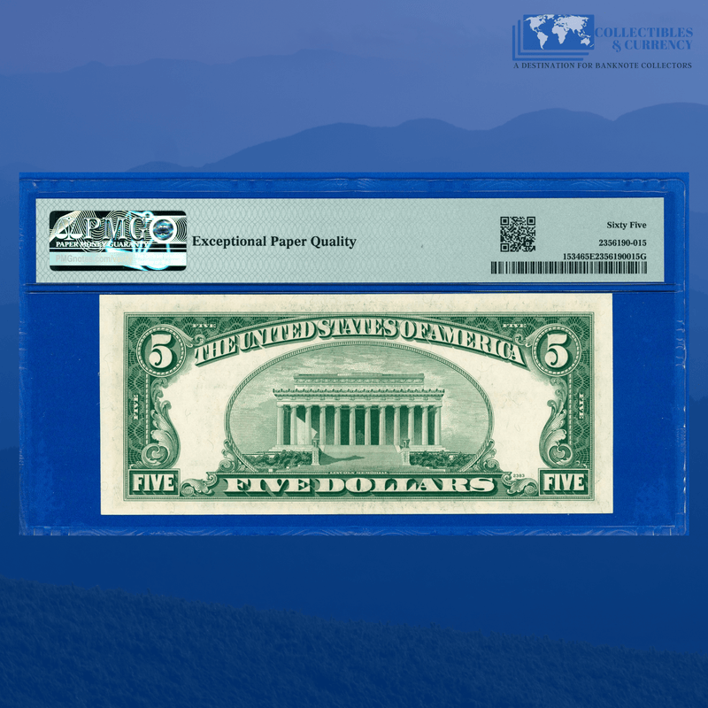Fr.1534 1953B $5 Five Dollars Legal Tender Note, C/A Block, PMG 65 EPQ