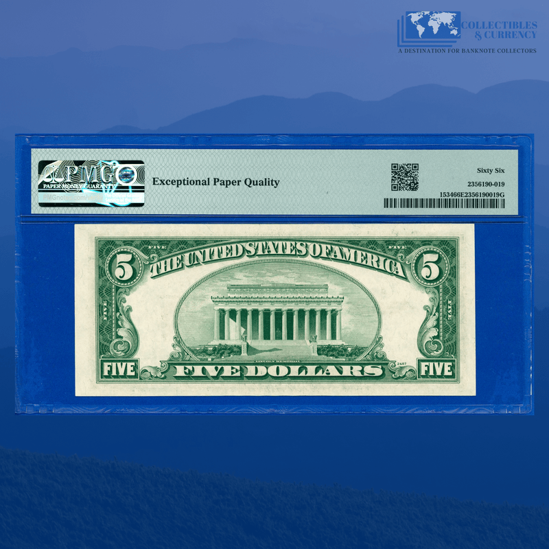 Fr.1534 1953B $5 Five Dollars Legal Tender Note, C/A Block, PMG 66 EPQ