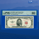 Fr.1534 1953B $5 Five Dollars Legal Tender Note, C/A Block, PMG 66 EPQ