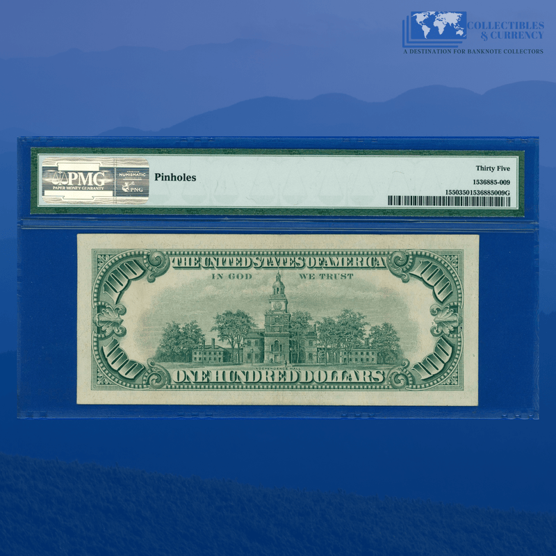 Fr.1550 1966 $100 One Hundred Dollars Legal Tender Note, PMG 35 Comment