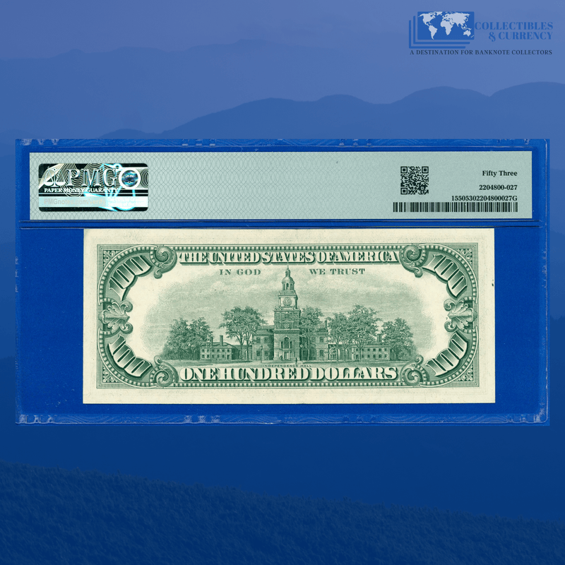 Fr.1550 1966 $100 One Hundred Dollars Legal Tender Note, PMG 53