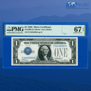 Fr.1600 1928 $1 One Dollar Silver Certificate "FUNNYBACK", F/A Block, PMG 67 EPQ
