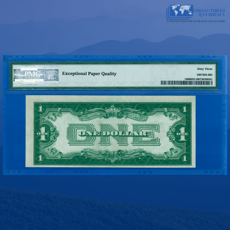 Fr.1600 1928 $1 One Dollar Silver Certificate "FUNNYBACK", PMG 63 EPQ