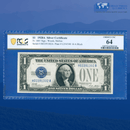 Fr.1601 1928A $1 One Dollar Silver Certificate "FUNNYBACK", H/A Block, PCGS 64