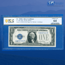Fr.1601 1928A $1 One Dollar Silver Certificate "FUNNYBACK", PCGS 64