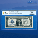 Fr.1603 1928C $1 One Dollar Silver Certificate "FUNNYBACK", PCGS 58