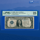 Fr.1605 1928E $1 One Dollar Silver Certificate "FUNNYBACK", Key Note, H/B Block, PMG 25