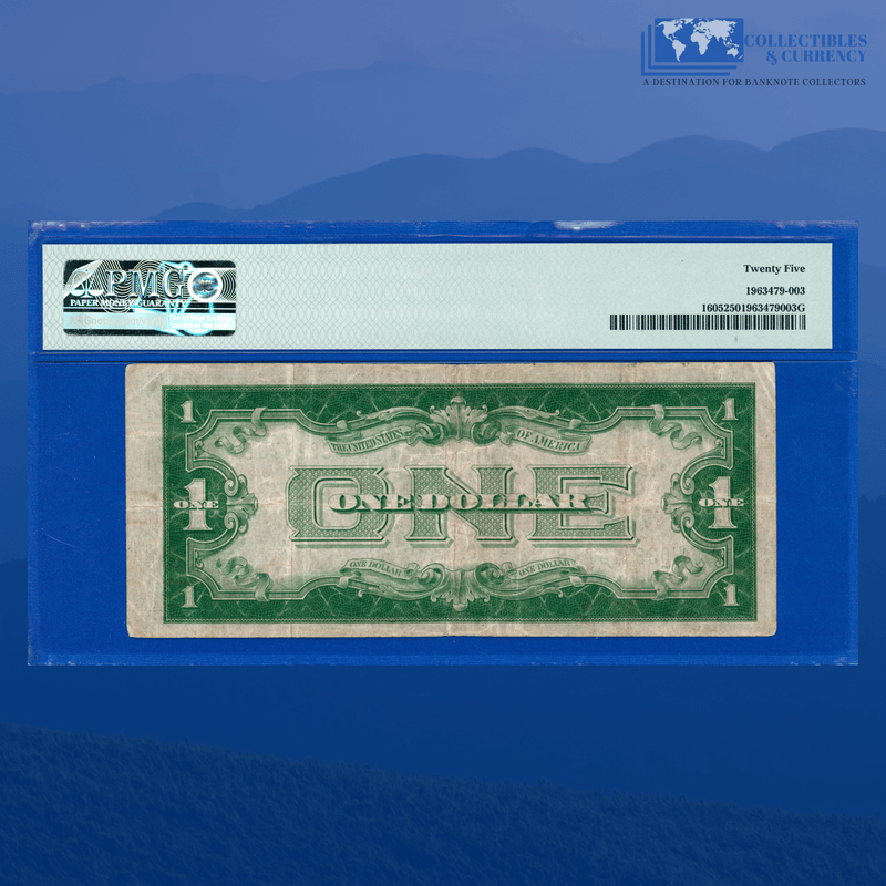 Fr.1605 1928E $1 One Dollar Silver Certificate "FUNNYBACK", Key Note, H/B Block, PMG 25