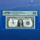 Fr.1606 1934 $1 Silver Certificate "FUNNYBACK", D/A Block, PMG 64 EPQ