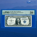 Fr.1607 1935 Plain Double Date $1 Silver Certificate, B/A Block, PMG 58 EPQ