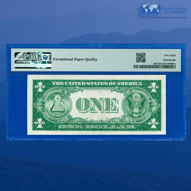 Fr.1607 1935 Plain Double Date $1 Silver Certificate, B/A Block, PMG 58 EPQ