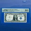 Fr.1607 1935 Plain Double Date $1 Silver Certificate, B/A Block, PMG 64 EPQ