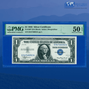 Fr.1607 1935 Plain Double Date $1 Silver Certificate, D/A Block, PMG 53 EPQ