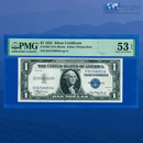 Fr.1607 1935 Plain Double Date $1 Silver Certificate, D/A Block, PMG 53 EPQ