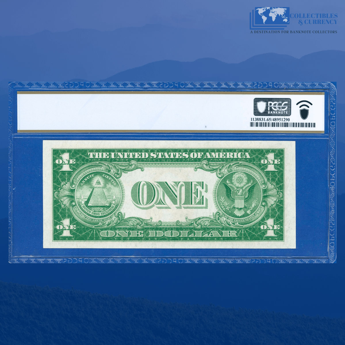 Fr.1607 1935 Plain Double Date $1 Silver Certificate, F/A Block, 65 PP