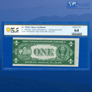 Fr.1608 1935A $1 Silver Certificate, MISALIGNMENT ERROR, PCGS 64