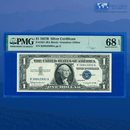 Fr.1621 1957B $1 One Dollar Silver Certificate, PMG Superb GEM 68 EPQ