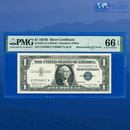Fr.1621 1957B $1 Silver Certificate, MISMATCHED SERIAL NUMBER ERROR, PMG 66 EPQ