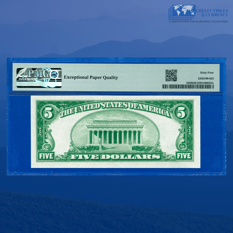 Fr.1650 1934 $5 Five Dollars Silver Certificate, B/A Block, PMG 64 EPQ