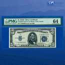 Fr.1652N 1934D $5 Five Dollars Silver Certificate, PMG 64