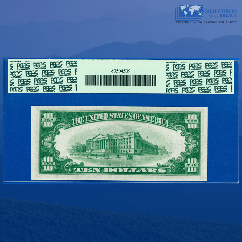 Fr.1701 1934 $10 Ten Dollars Mule Silver Certificate, PCGS 65 PPQ