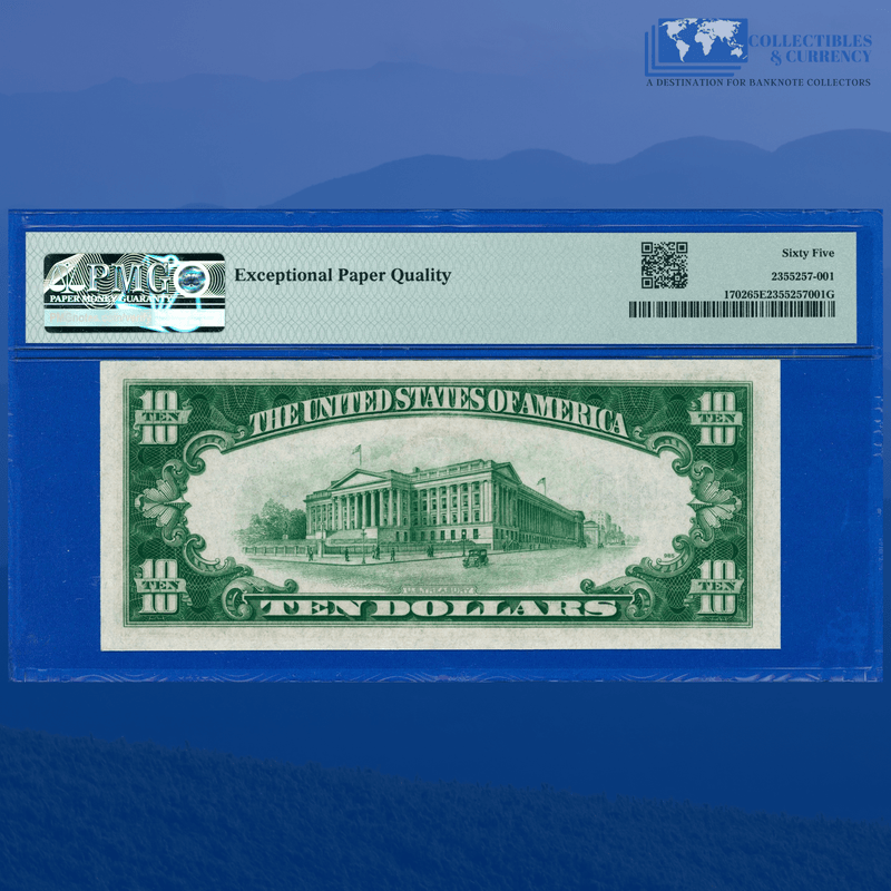 Fr.1702 1934A $10 Ten Dollars Silver Certificate, B/A Block, PMG 65 EPQ