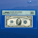 Fr.1704 1934C $10 Ten Dollars Silver Certificate, B/A Block, PMG 55