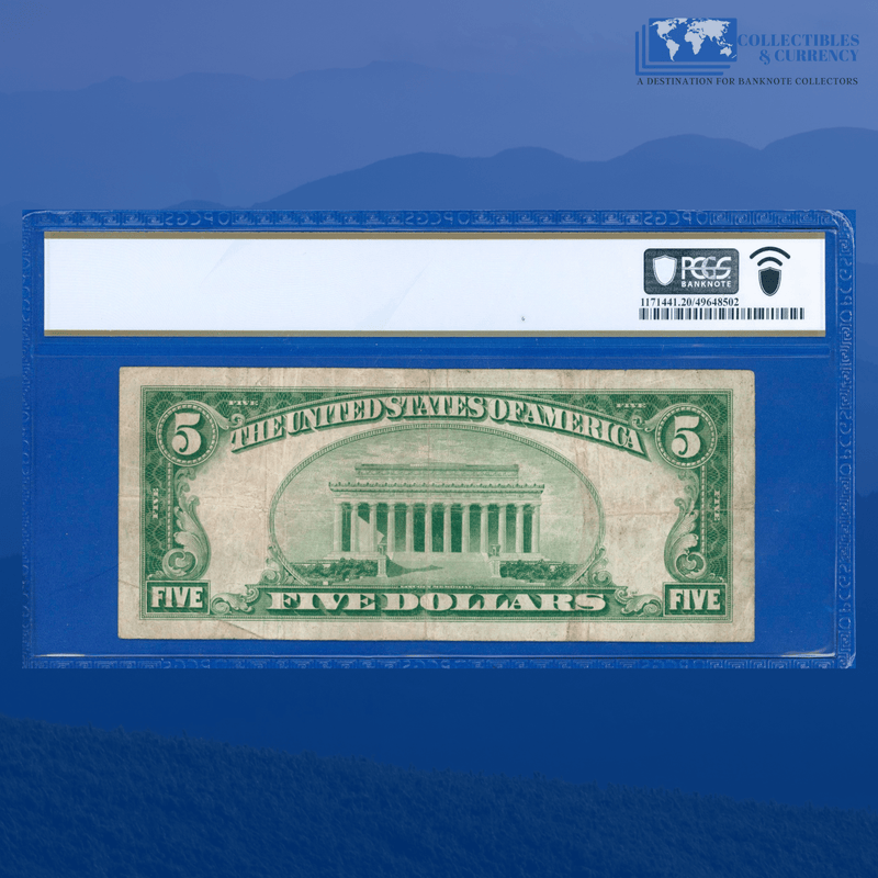 Fr.1800-1 1929 $5 Central National Bank Of OAKLAND, CA, Charter