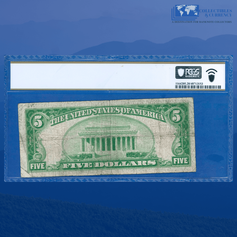 Fr.1800-1 1929 $5 First National Bank Of WEBSTER, MA, Charter