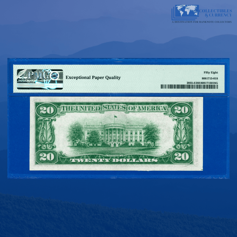 Fr.2055-E 1934A $20 Twenty Dollars Federal Reserve Note Richmond, PMG 58 EPQ