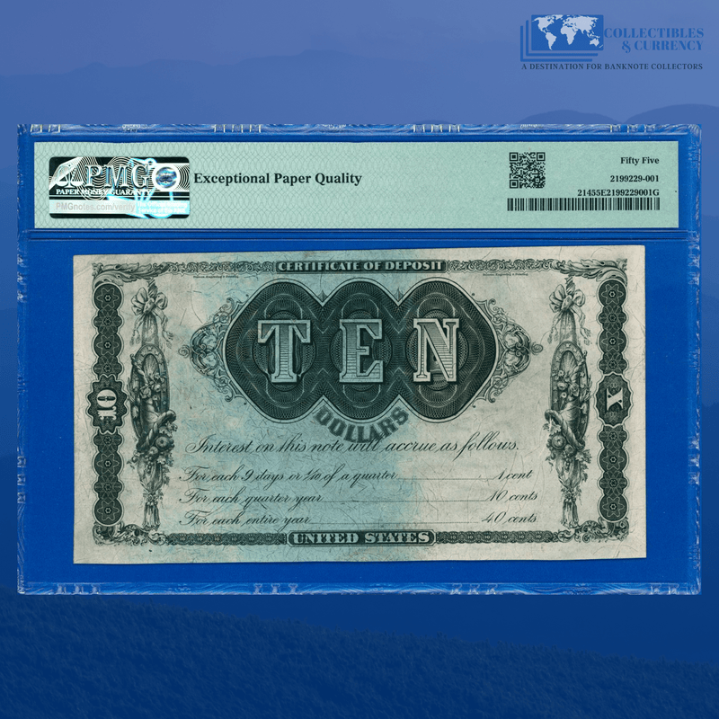 Fr.214 1879 $10 Ten Dollars Refunding Certificate, PMG 55 EPQ