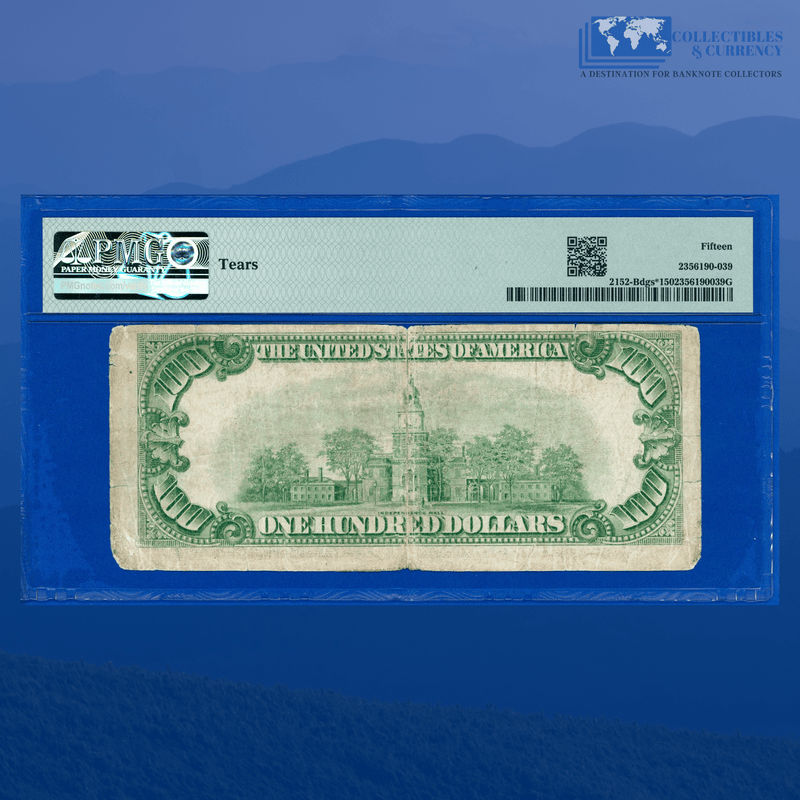 Fr.2152-B* 1934 $100 One Hundred Dollars FRN New York Star Note, PMG 15 Comment