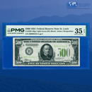 Fr.2201-H 1934 $500 Five Hundred Dollars FRN St.Louis, PMG 35 EPQ