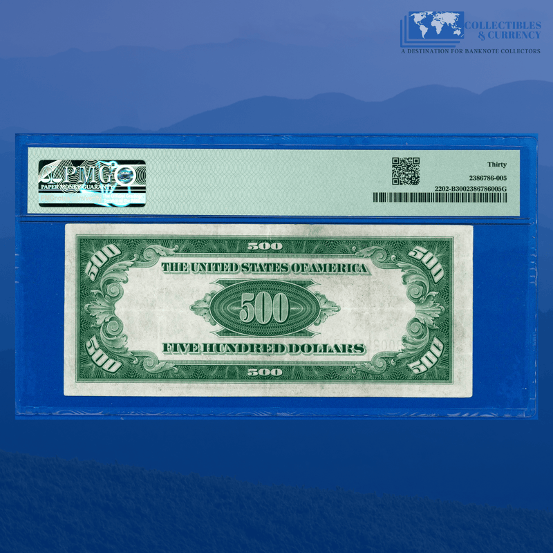 Fr.2202-B 1934A $500 Five Hundred Dollars FRN New York, PMG 30