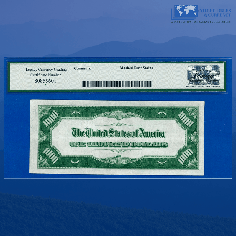 Fr.2212-G 1934A $1000 One Thousand Dollars FRN Chicago, LCG 35 Comment