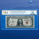 Fr.2300 1935A $1 One Dollar Silver Certificate Brown Seal "HAWAII", PCGS 63