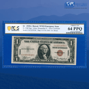 Fr.2300 1935A $1 One Dollar Silver Certificate Brown Seal "HAWAII", PCGS 64 PPQ