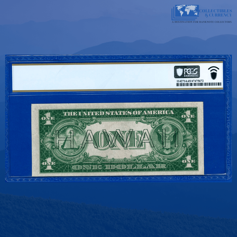 Fr.2300 1935A $1 One Dollar Silver Certificate Brown Seal "HAWAII", PCGS 65 PPQ