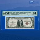 Fr.2300 1935A $1 One Dollar Silver Certificate Brown Seal "HAWAII", PMG 64 EPQ