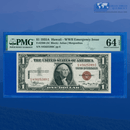 Fr.2300 1935A $1 One Dollar Silver Certificate Brown Seal "HAWAII", PMG 64 EPQ
