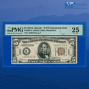 Fr.2302 1934A $5 Five Dollars FRN Brown Seal "HAWAII", PMG 25 Comment