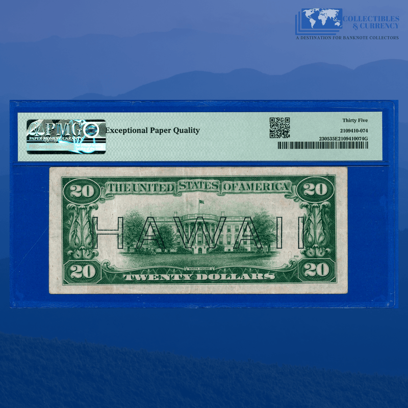 Fr.2305 1934A $20 Twenty Dollars Federal Reserve Note Brown Seal "HAWAII", PMG 35 EPQ