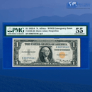 Fr.2306 1935A $1 Silver Certificate Yellow Seal "North Africa", PMG 55