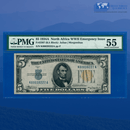 Fr.2307 1934A $5 Five Dollars Silver Certificate Yellow Seal "North Africa", PMG 55