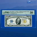 Fr.2309 1934A $10 Silver Certificate Yellow Seal "North Africa", PMG 30