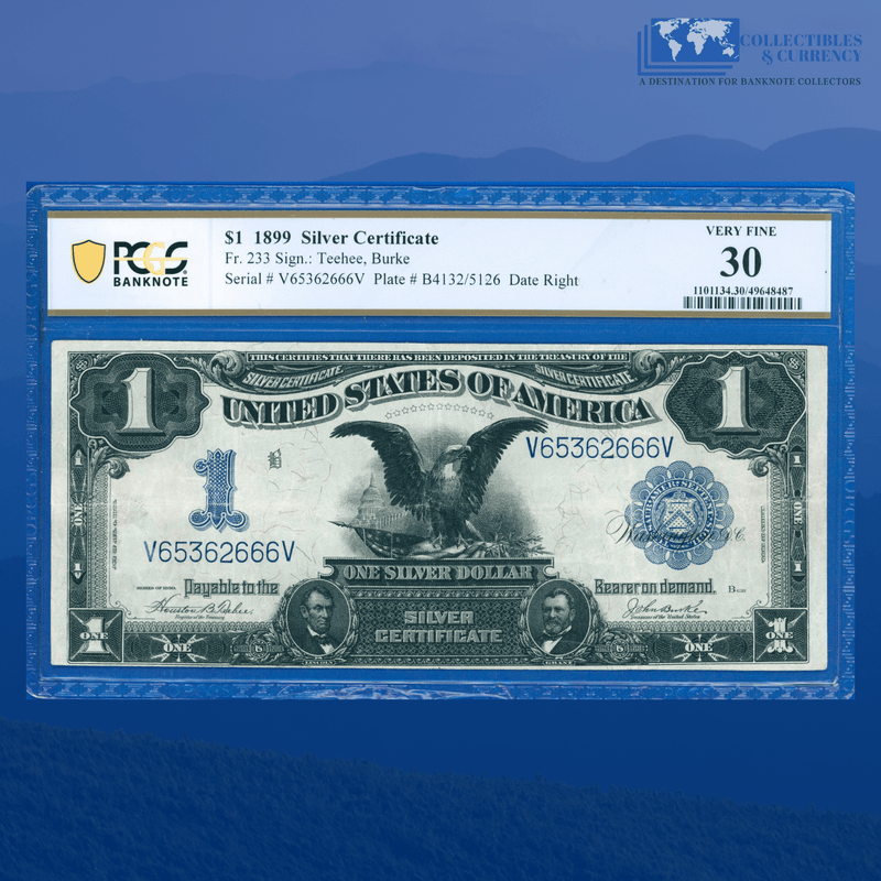 Fr.233 1899 $1 One Dollar Silver Certificate "BLACK EAGLE", PCGS 30