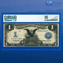 Fr.233 1899 $1 One Dollar Silver Certificate "Black Eagle", PMG 20 INVERTED ERROR