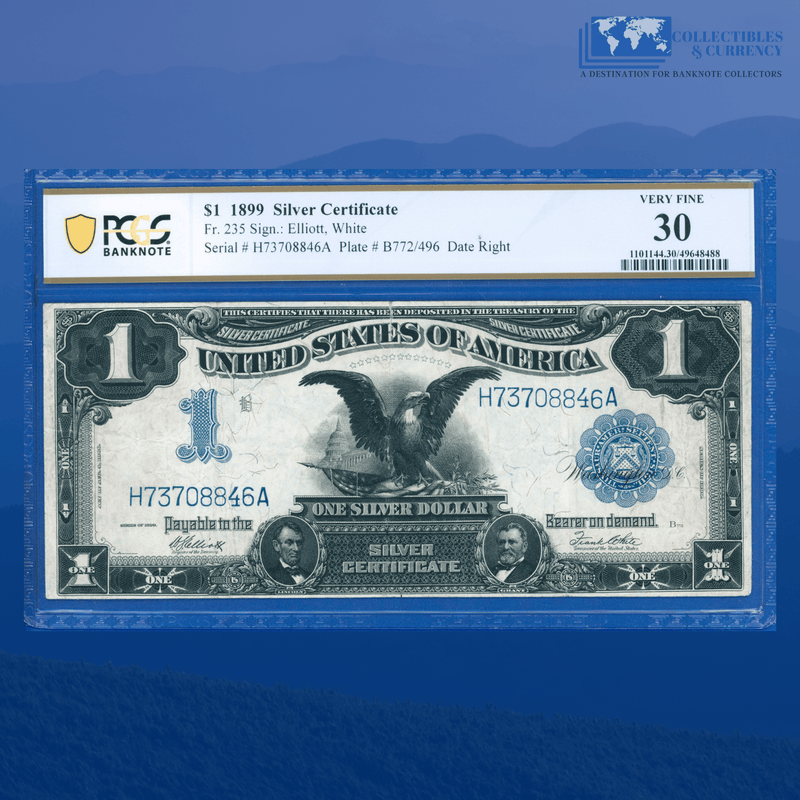 Fr.235 1899 $1 One Dollar Silver Certificate "BLACK EAGLE", PCGS 30 Comment