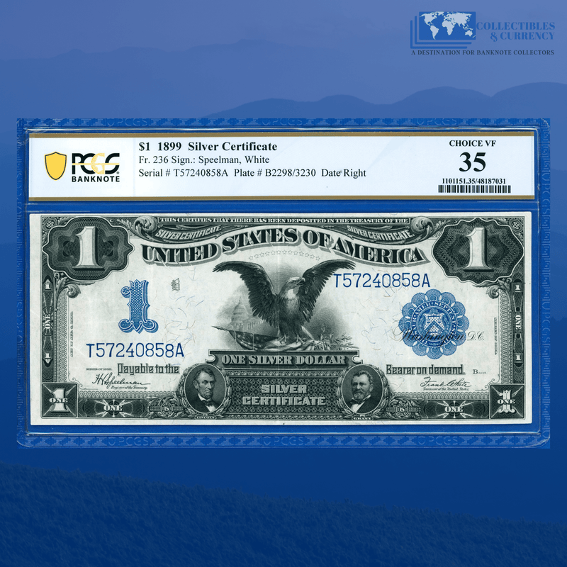 Fr.236 1899 $1 One Dollar Silver Certificate "BLACK EAGLE", PCGS 35