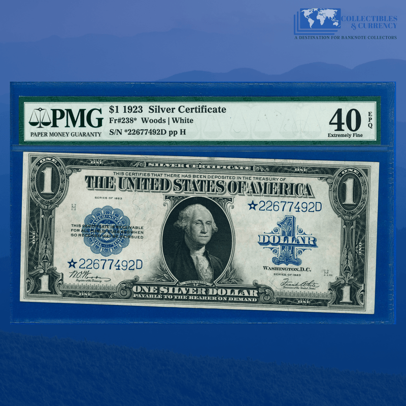 Copy of Fr.238 1923 $1 One Dollar Silver Certificate "HORSEBLANKET", PMG 63 EPQ